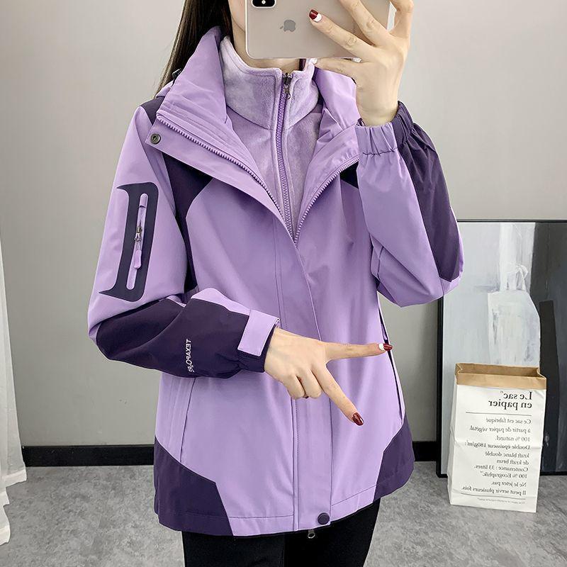 Luotuo Unisex 3-in-1 Detachable Waterproof Ski Jacket with Hood for 2025 Autumn/Winter