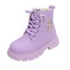 Girls' Fashionable Princess Leather Boots Spring and Autumn Children's  Boots