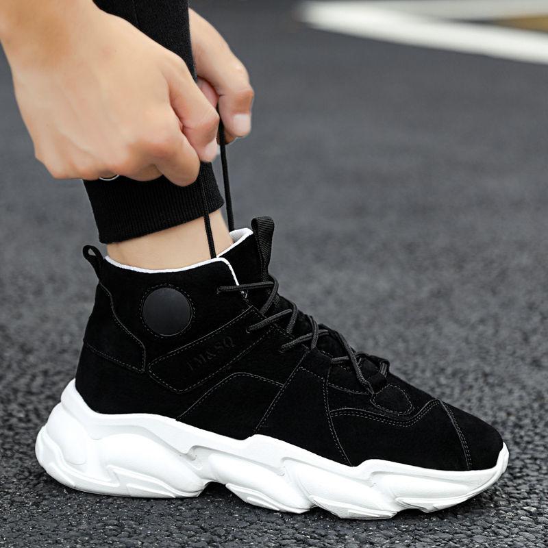 

Новые мужские ботинки кожаные водонепроницаемые ботинки на шнуровке мужские ботильоны легкие туфли для мужчин кроссовки осень зима повседневные 39 чёрный