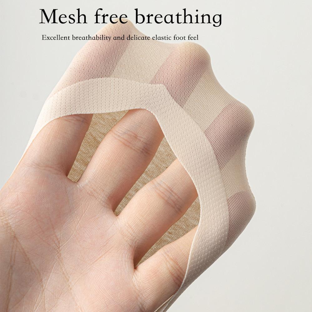 Women Socks Girl Lady Spring Summer Thin Ice Silk Non-slip Do Not Fall Off Sweat-absorbing Traceless Breathable Invisible Socks