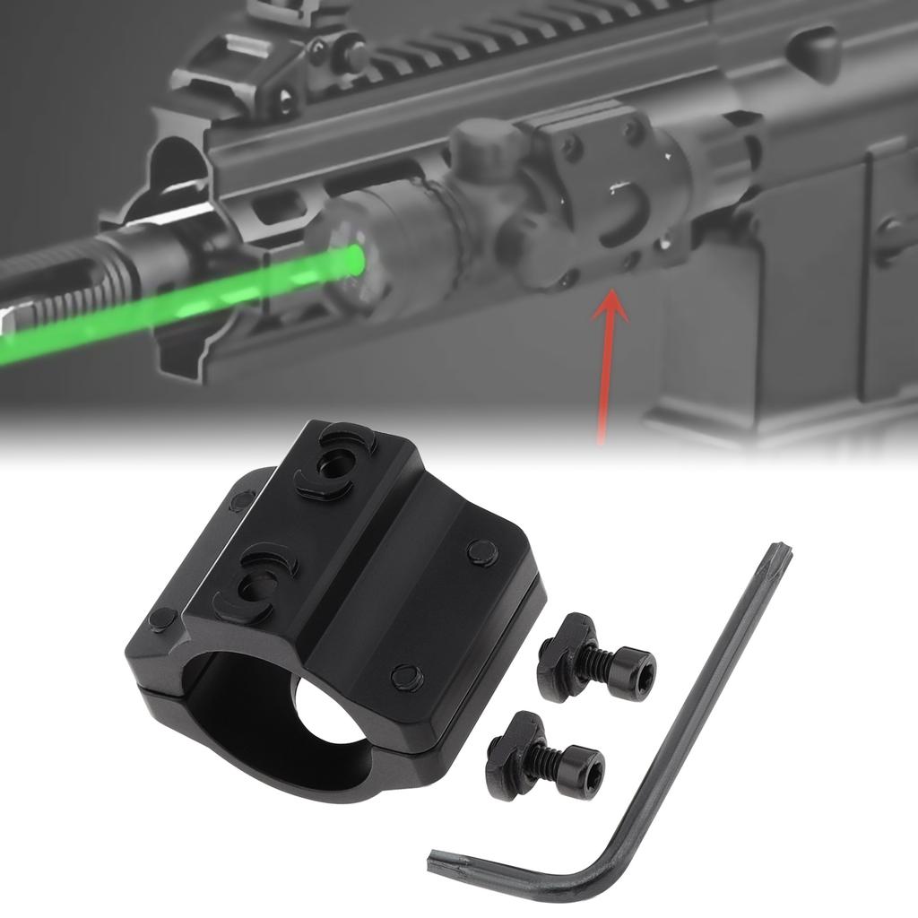 T6061 Aluminum 25.4mm Flashlight Mount Heavy Duty MLOK Rail Black Scope Circle Holder Secure Lock