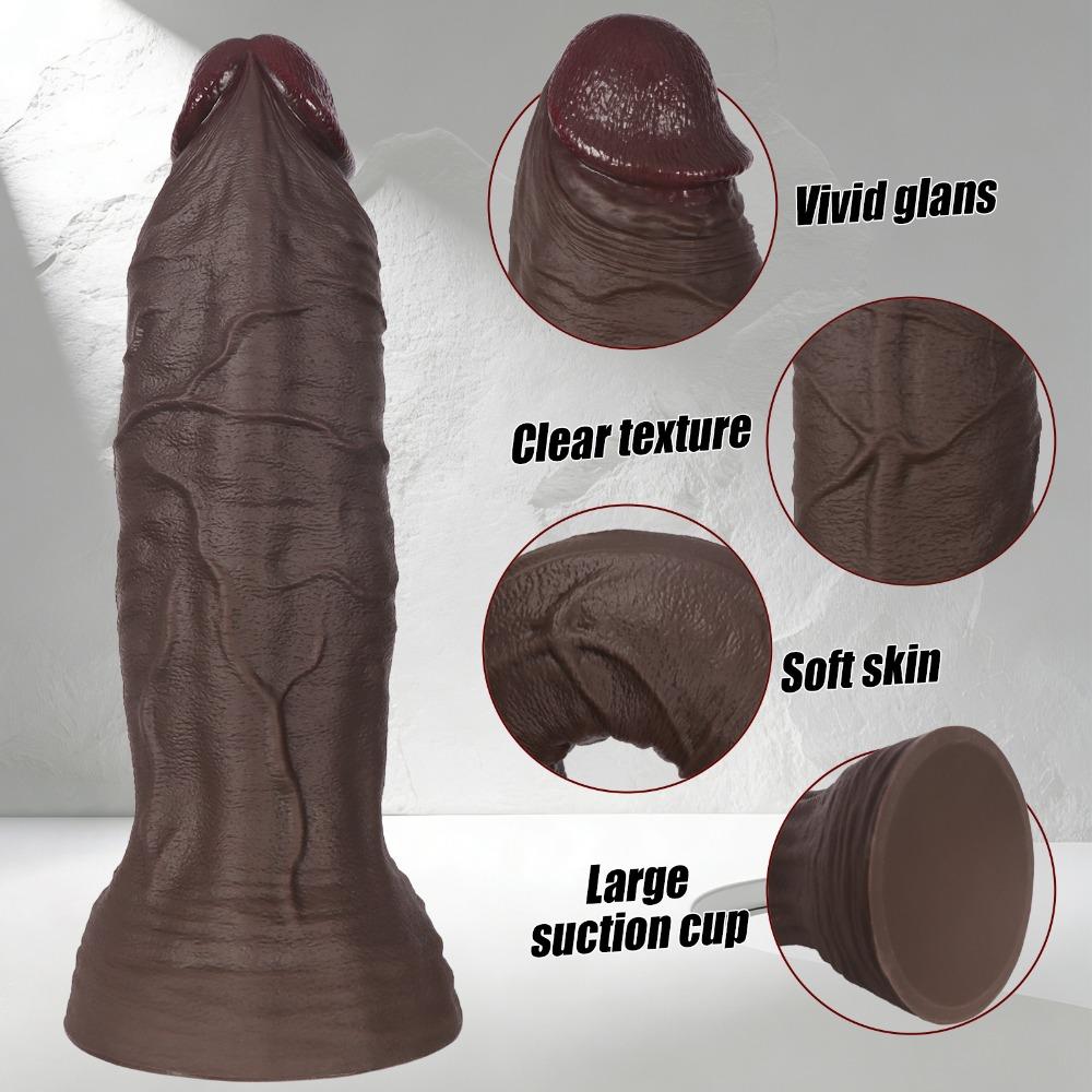 Niezwykle Miękki Silikon Płynny Realistyczny Dildo, Duży Rozmiar Zabawka Seksualna dla Dorosłych Kobiet