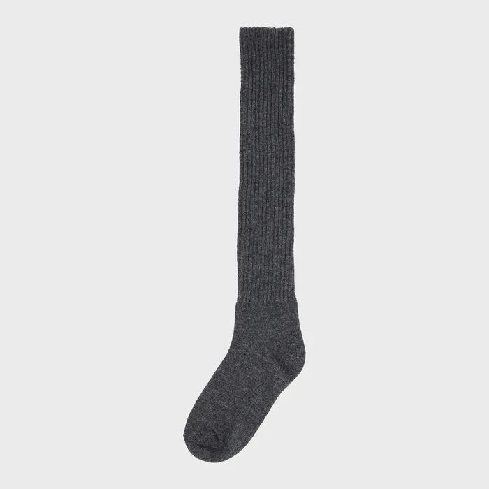 LOOSE KNIT KNEE SOCKS CHARCOAL BR4AK002