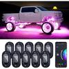 RGB LED Kaya Işıkları 4/6/8/10/12/14 Modül APP Kontrolü Müzik Neon Araba Alt Aydınlatma Şasi Işığı Offroad Kamyon SUV Kaya Işıkları Neon Işıklar 4 için