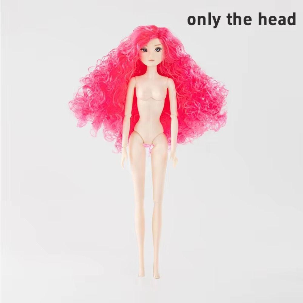 Joint Movable Supermodel Doll Body Curly Hair Doll Body Realistic Make-up Doll Head Play House