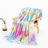 Travel Cover Tie Dye Print Office Nap Blankets Velvet Bed 1Pc Warm Rainbow Plush Blanket