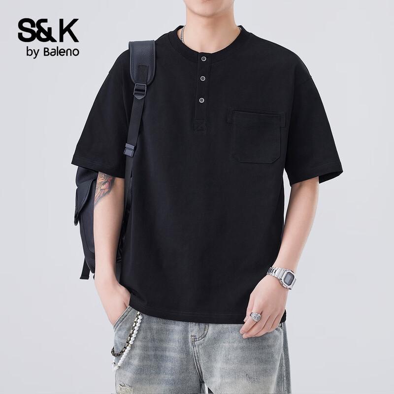 Baleno S&K Men's Button-Pocket Short-Sleeve T-Shirt