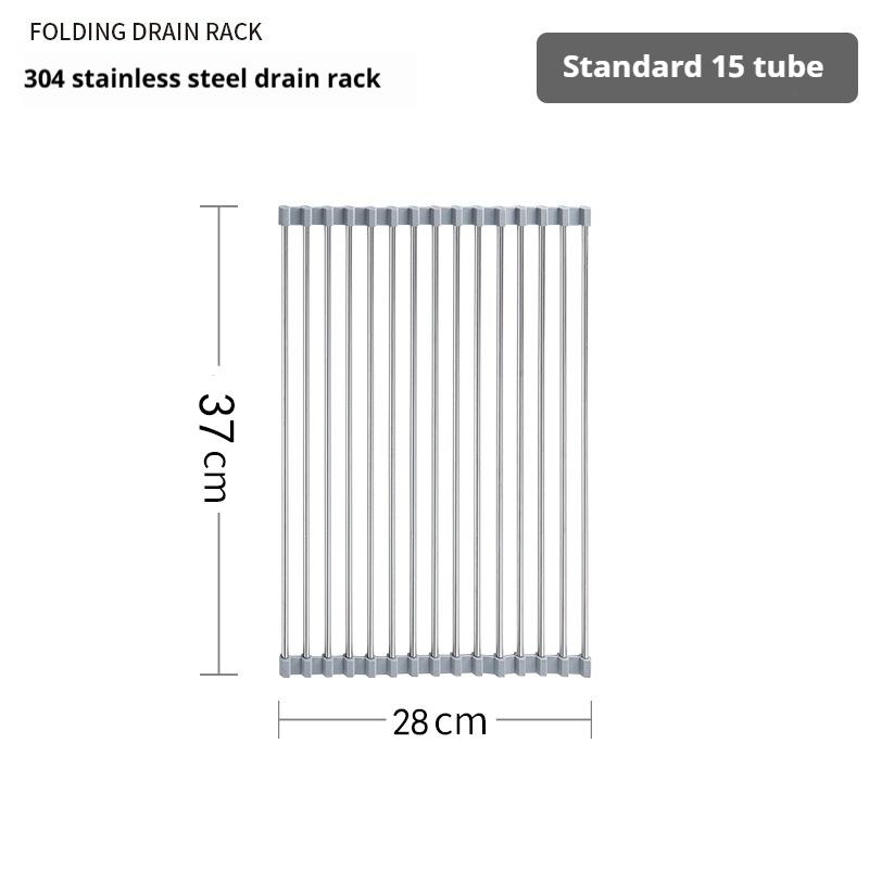 

Складная кухонная сушилка для посуды, многофункциональная миска из нержавеющей стали, полка для фруктов и овощей, полка для раковины на роликах, корзина для хранения, стойка для посуды