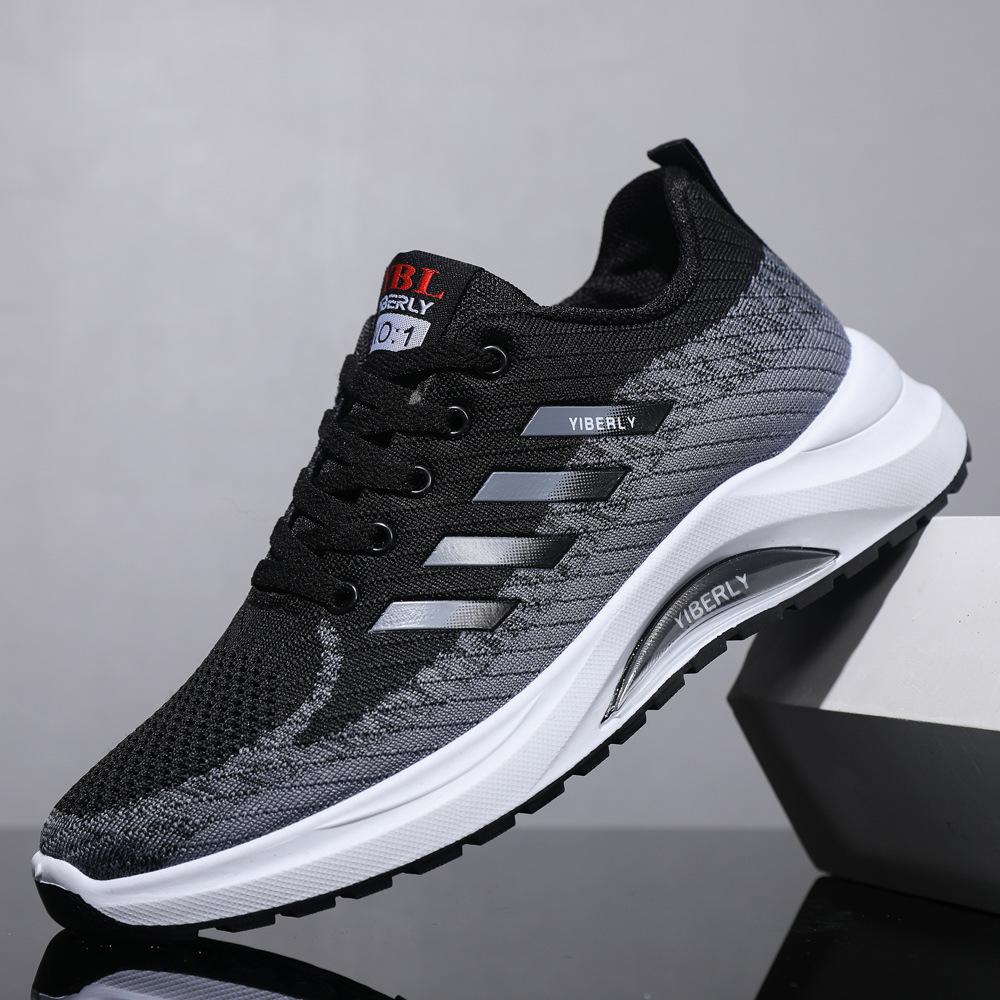 Sneakers Breathable Men's Shoes Comfortable and Lightweight Running Shoes Fashion Korean Version Trend Simple Outdoor Flying Woven Men's Shoes