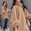 Winter Women's Parka Casual Coat Women Fur Jacket Woman Clothes Cloak Shawl Jacket