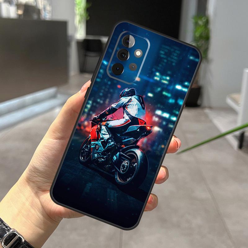 Neon Motorcycle Art Case For Samsung Galaxy A52 A32 A12 A56 A36 A54 A34 A14 A05 A16 A26 A13 A33 A53 A15 A35 A55