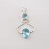 Sky Blue Topaz Gemstone Sterling Silver Designer Jewelry Pendant 1.60" For Birthday Gift PP-13-4