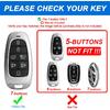 for Hyundai Key Fob Cover with Keychain, Premium TPU Key Case shell for 2024   Hyundai Sonata, Santa Fe, Nexo, Tucson Remote Smart Car Key Fob