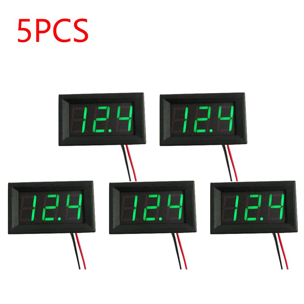 1-5PCS Digital Voltmeter DC 4.5V to 30V Digital Voltmeter Mini Voltage Panel Meter For 6V 12V Electromobile Boat Motorcycle Car
