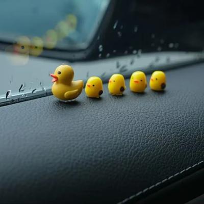 5 stücke Auto Mini Kleine Gelbe Ente Kuckuck Huhn Rückspiegel Dashboard Ornamente Frau Mann Geschenk Auto Zubehör Lustige