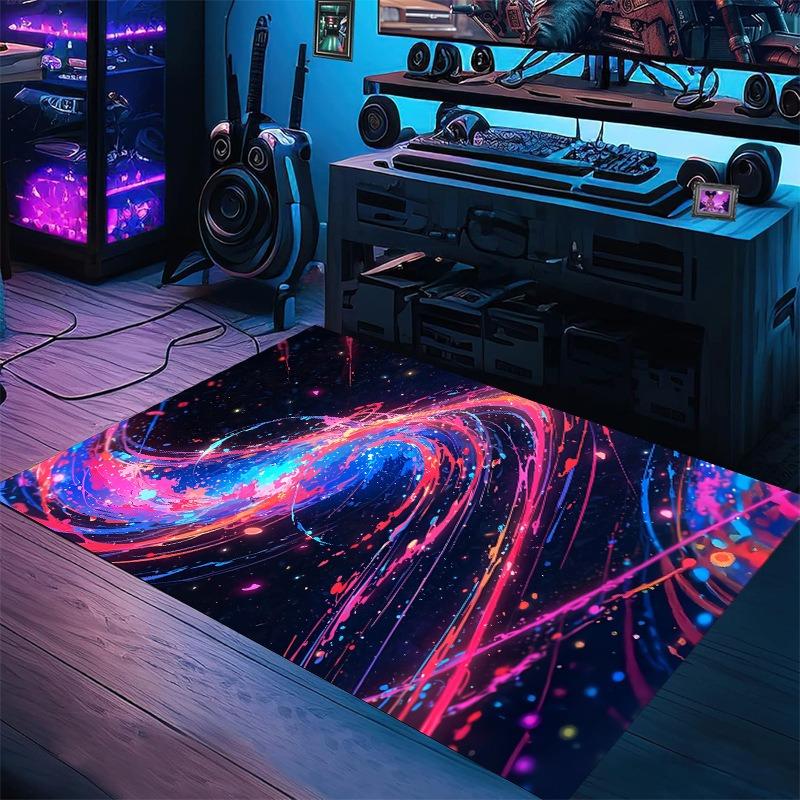 Sternenhimmel Teppich Esports Zimmer Verschleißfeste und Rutschfeste Bodenmatte für Kinderzimmer Wohnzimmer Schlafzimmer Gaming Teppich Heimdekoration