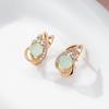 Kinel Piercing Earrings For Women Emerald Green Cute Jewelry