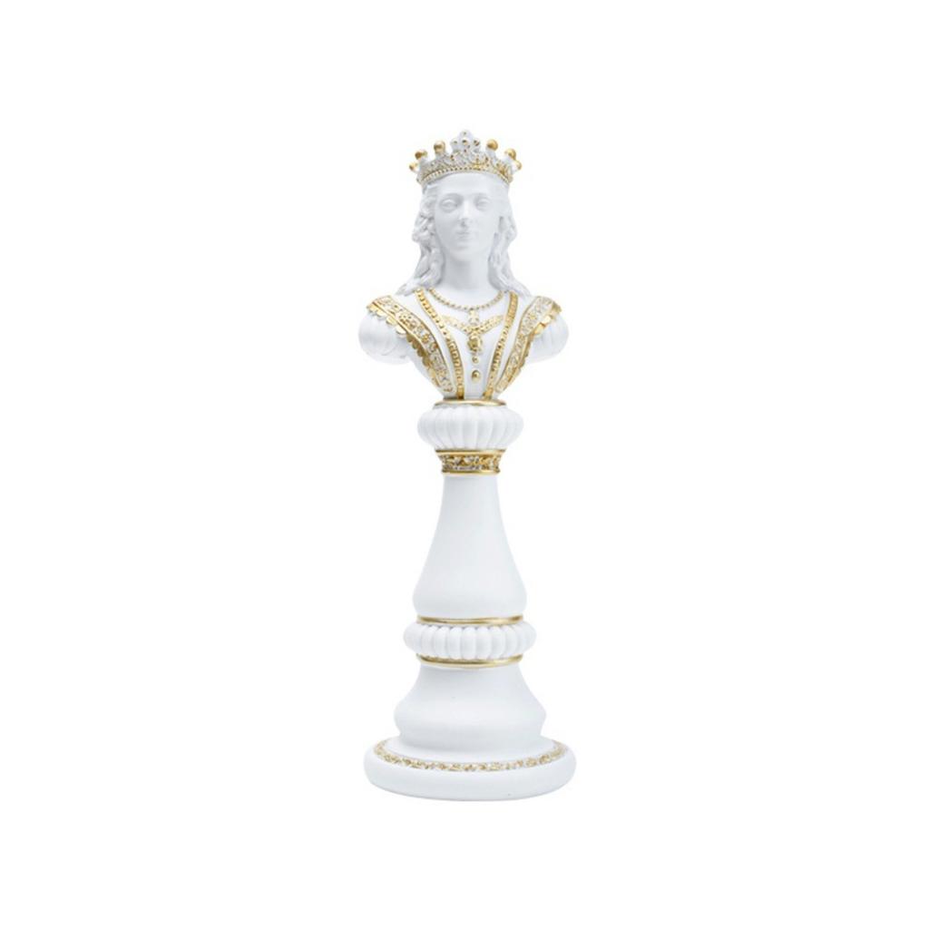 Black/White Chess Statue Queen/King/Horse Sculpture for Sophisticated Home and Office Decoration Classical Designing