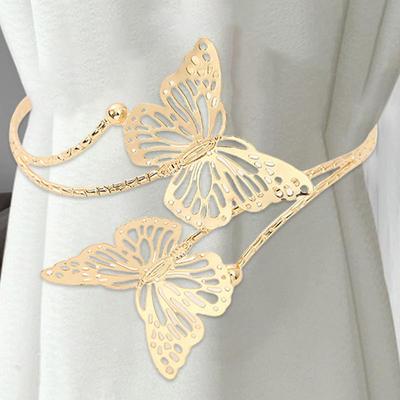 Metal Flower Leaves Shape Hook Holder Curtain Holdback Buckle Exquisite Light Luxury Fashion Curtain Binding Strap