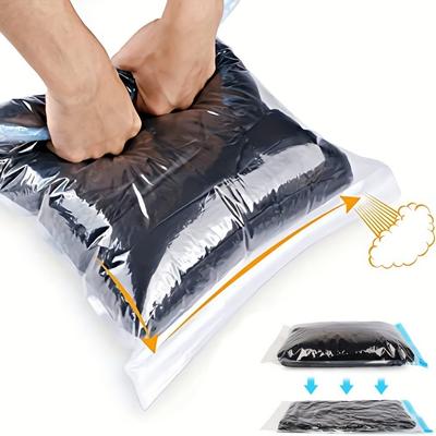 10pcs Travel Compression Bag Space Saving Bag Without Vacuum or Pump Travel Necessities Vacuum Storage Bag.