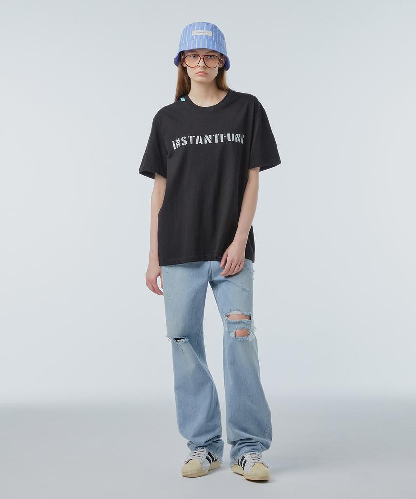 INSTANTFUNK Striped Bucket Hat - Blue