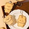 1/2Pcs Cute Cartoon Simulation Biscuit Bear Plush Pendant Keychain Kawaii Stuffed Doll Backpack Pendant Decorative Accessories