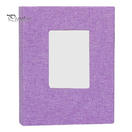 Linen Photo Album Fabric with 208 Pockets Slip-in Picture Albums Cover Memory Family Storage Book Front Window for Anniversary Vacation Wedding