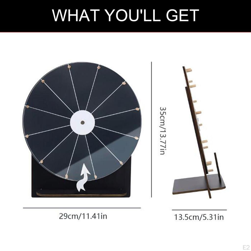 Rotating Wheel for Prizes Roulette with Stand Acrylic Drinking Game Supplies Adults