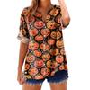 Women's Fashionable, Casual, Comfortable, Loose-Fitting Halloween Print Top