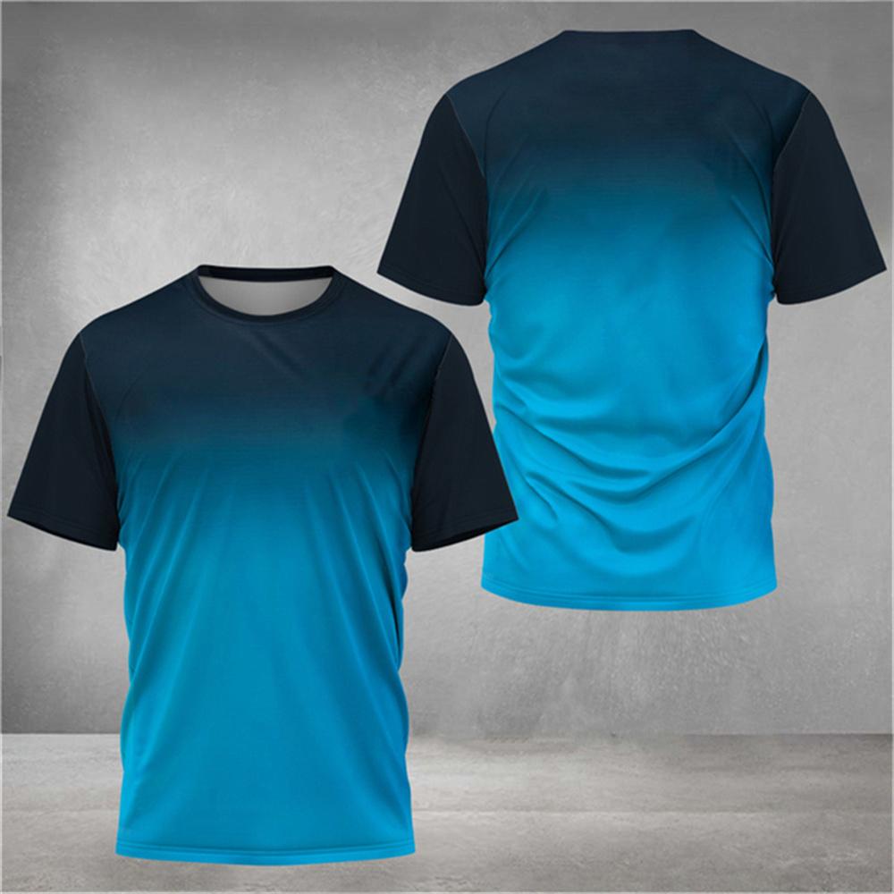 Sommer Freizeit Herren T-Shirt Kurzarm Musterdruck Rundhalsausschnitt Pullover Mode Herren T-Shirts Übergroße Kleidung Sportbekleidung