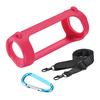 Silicone Travel Carrying Pouch with Carabiner Waterproof Speaker Protective Case Adjustable Strap Portable for JBL Flip 6/Flip 5