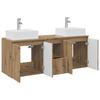 Bathroom Cabinet Set 3 Pcs. Artisan Oak 129 X 41 X 79.5 Cm