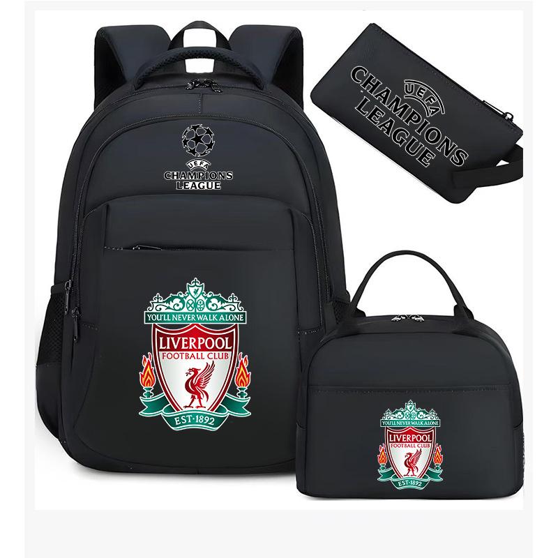 Kids Soccer Backpack Large Capacity School Bags Set of 3 Fan Gear for Boys Girls Waterproof Durable