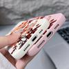 Handyhülle mit rosa Blumenmuster, Lederstruktur für iPhone 16 Pro 15 14 13 12 Pro Max, stoßfest, matt, schlank, einfarbig, TPU, weich, sturzsicher