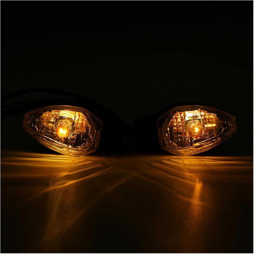 Turn Indicator 1 Pair for Ho&nda Grom MSX 125 2017-2020 Motorcycle Amber Light Clear Lens Turn Signals Indicators 12V Bulb Lights