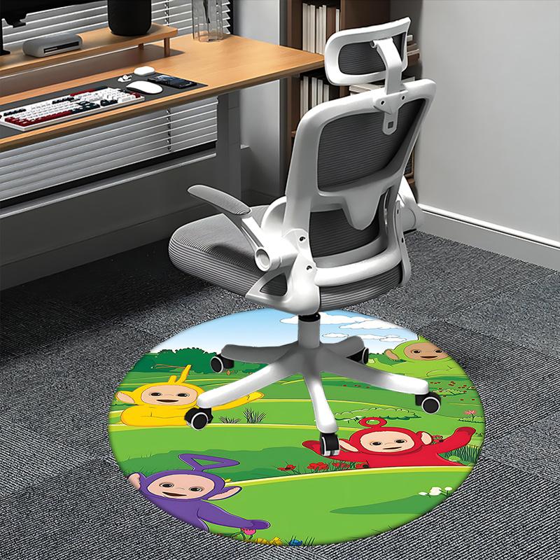

Teletubbies Chair Mat Round Carpet - Home Decor , Office Rug , Suitable for Bedroom , Living Room , Various Rooms0351b 80cm by 80cm
