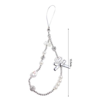 Resin Heart Mobile Phone Chain Beaded Bag Charms Bow Phone Case Pendant Jewelry Anti-lost Y2K Mobile Phone Charms