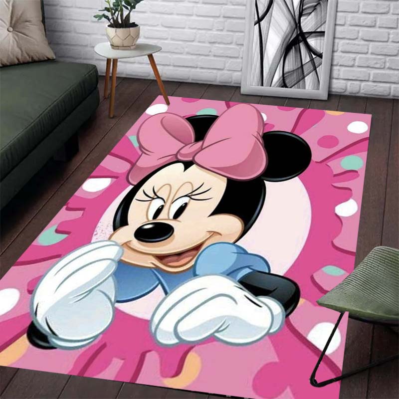 

The affectionate Minnie and Mickey print carpet - non-slip kitchen mat, outdoor carpet home and bedroom decoration birthday gift 60x90cm