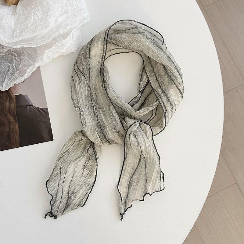 Foulard di Seta da Donna Tie Dye Foulard Lungo Legato in Vita con Foulard Sottile, Foulard Copricapo Fascia per Capelli Legati