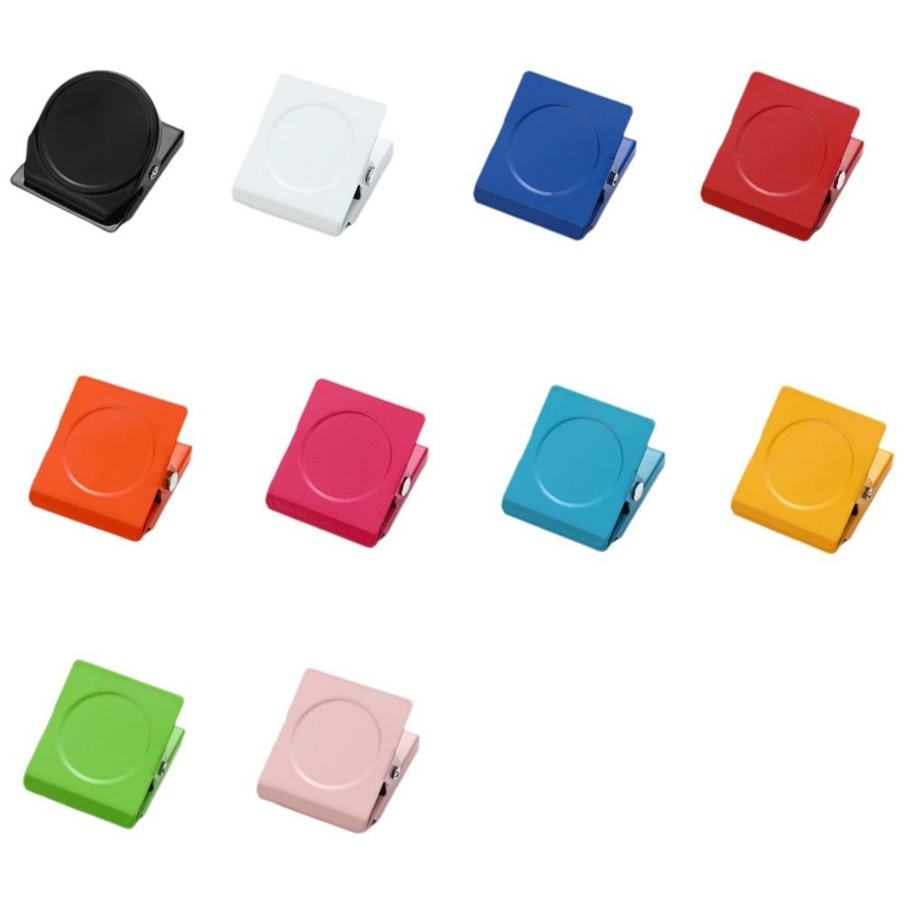 10PCS Colorful Mini Magnet Clamp Metal Memo Clips Multi-functional File Organizers  Office