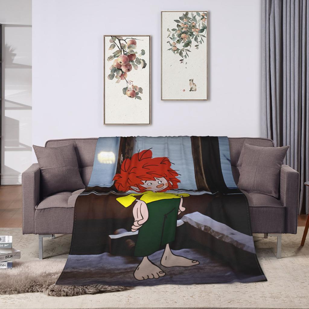 P-Pumuckl Coperta di Flanella Invernale Morbida Calda Plaid per Camera da Letto dei Bambini Copriletto Novità Copriletto per Divano Letto