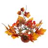 Seasonal Autumn Candle Wreath, Wall Shelf Styling with Faux Branch Texture for Entry Tables and Holiday Hosting