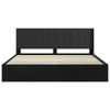Bed Frame with Storage and Headboard Black 180 X 200 Cm