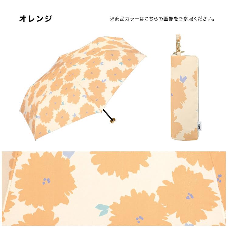 Faltbar Fleur Regen oder Perfekt für und Stilvoll und Niedlich für Blumig [2025] Wpc. Regenschirm, Mini, Orange, Leicht, Glänzend, Pendeln, Schule, Reisen,