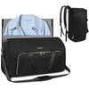 Convertible Garment Bag: Wear-Resistant Travel Suit Bag with Folding Storage, Hanging Clothes Pocket, and Crossbody Backpack Functionality.