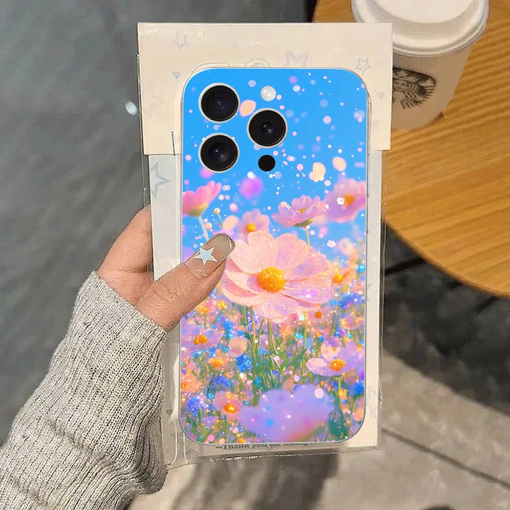 

Чехол для телефона «Свежие маленькие цветы» для IPhone 17 16 15 14 Plus 13 12 11 Pro Max, задняя крышка телефона, прозрачный противоударный чехол iphone11ProMax