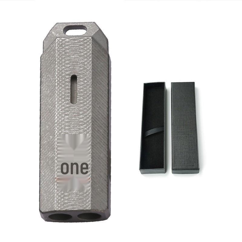 Titanium Alloy EDC Survival Whistle - High Decibel Double Hole for Outdoor Camping