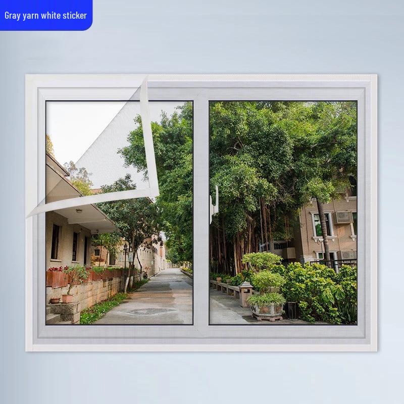Mosquito & Insect Screen: Self-Adhesive Mesh Window Curtain with Magic Tape for Easy Installation