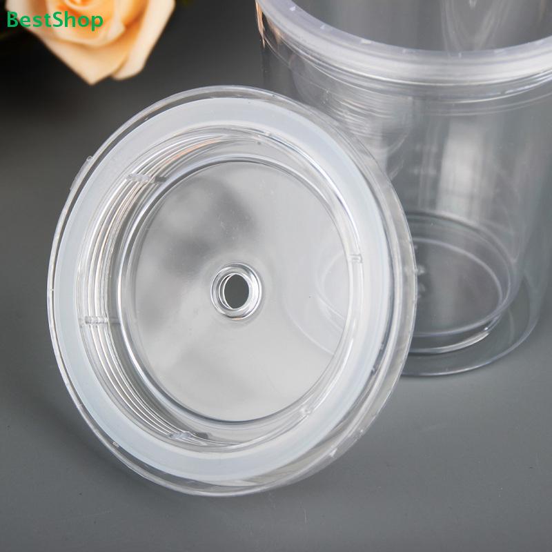 Double-Wall Acrylic Tumbler with Straw and Lid - Reusable Clear Plastic Cups for Iced Coffee, Smoothies and Water