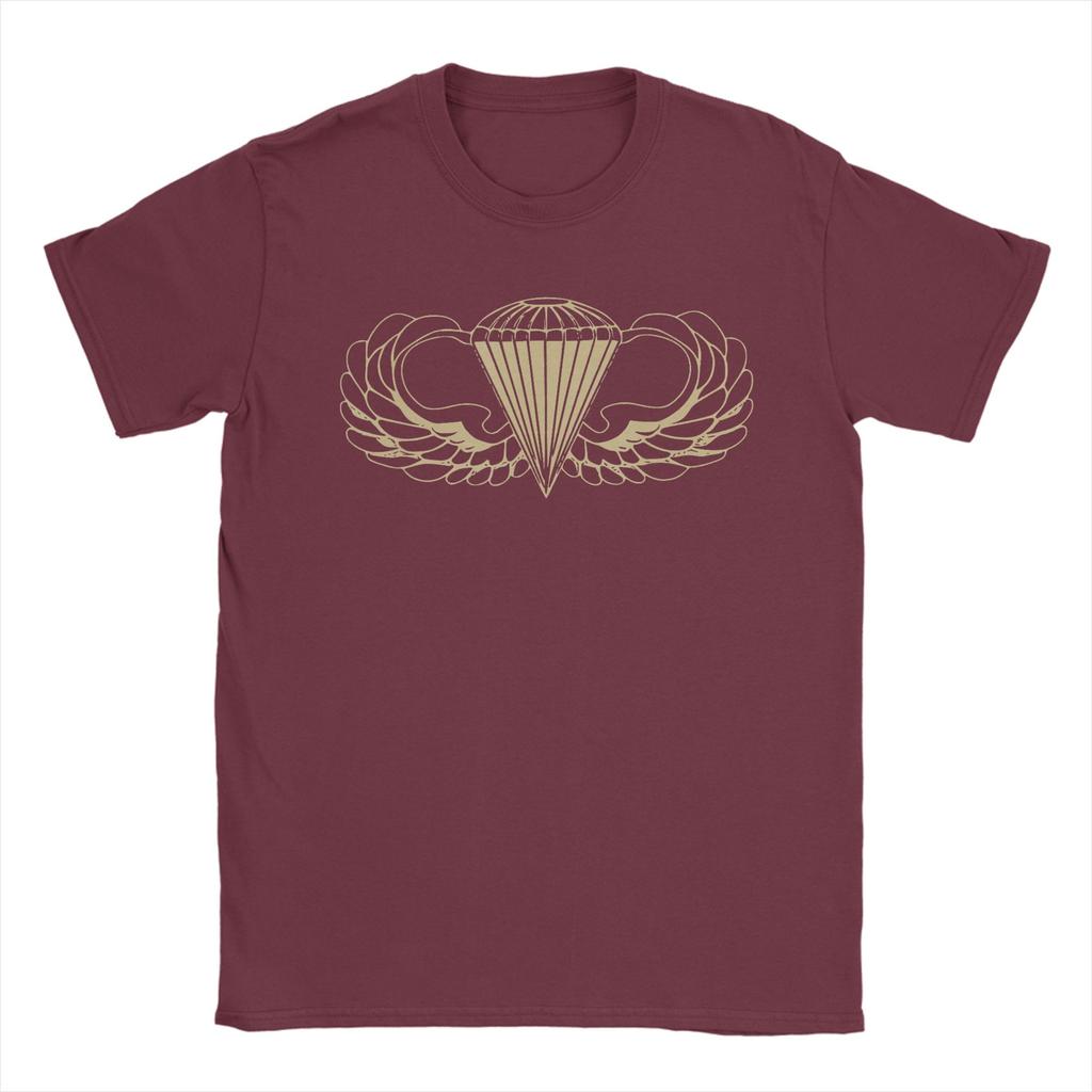 US Army Parachute Wings Badge Airborne TShirt Summer Cotton O Neck Plus Size Top Tees Short Sleeves Street Style Tshirt